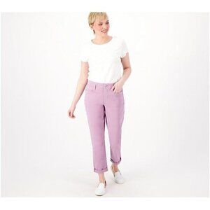 NYDJ Margo Purple Boyfriend Capri Jeans